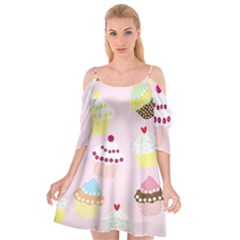 Eat Cupcakes Cutout Spaghetti Strap Chiffon Dress by WensdaiAmbrose