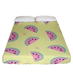 Watermelon Wallpapers  Creative Illustration And Pattern Fitted Sheet (queen Size) by BangZart