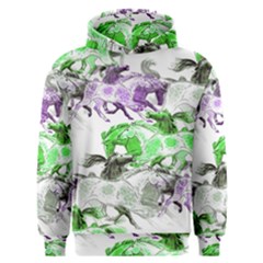 Horse Animal World Green Men s Overhead Hoodie by BangZart