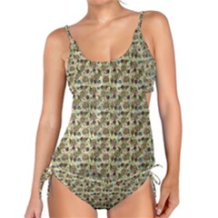 Distressed Cracked Doll Head Pattern Tankini Set by snowwhitegirl