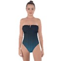 Sharp - Turquoise Halftone Tie Back One Piece Swimsuit View1