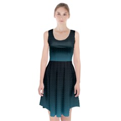 Sharp - Turquoise Halftone Racerback Midi Dress by WensdaiAmbrose