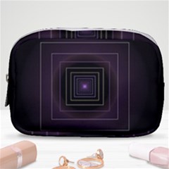 Fractal Square Modern Purple Make Up Pouch (small) by Pakrebo