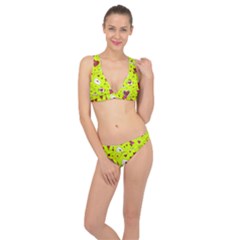 Valentin s Day Love Hearts Pattern Red Pink Green Classic Banded Bikini Set  by EDDArt