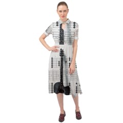 Guitar Chords Guitar Chords Chord Keyhole Neckline Chiffon Dress by Pakrebo