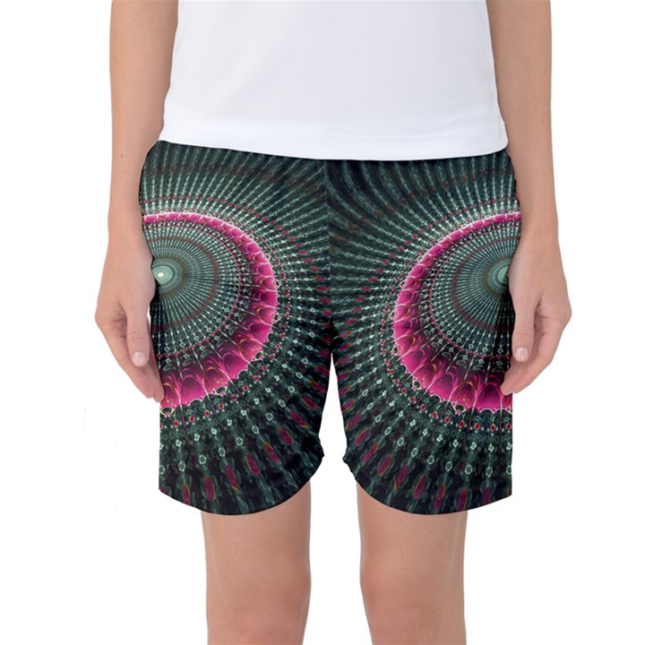 Fractal Circle Fantasy Texture Women s Basketball Shorts