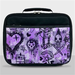 Purple Scene Kid Sketches Lunch Bag by ArtistRoseanneJones