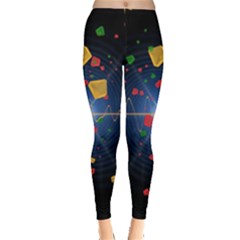 Technology Background Pattern Leggings  by Pakrebo