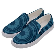 Technology Background Binary Men s Canvas Slip Ons by Pakrebo