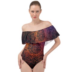 Software Development Virtual Off Shoulder Velour Bodysuit  by Pakrebo