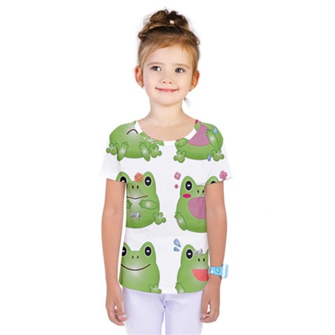 Kawaii Frog Rainy Season Japanese Kids  One Piece Tee by Pakrebo