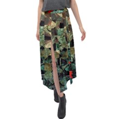 Urbangeometry Velour Split Maxi Skirt by designsbyamerianna