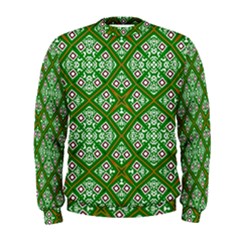 Symmetry Digital Art Pattern Green Men s Sweatshirt by Pakrebo