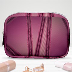 Background Pink Pattern Make Up Pouch (small) by Pakrebo