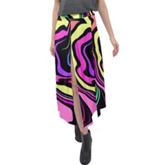 The 80s R Back Velour Split Maxi Skirt by designsbyamerianna