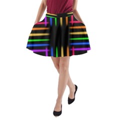 Neon Light Abstract Pattern A-line Pocket Skirt by Mariart