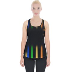 Neon Light Abstract Pattern Piece Up Tank Top by Mariart