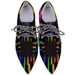 Neon Light Abstract Pattern Pointed Oxford Shoes by Mariart