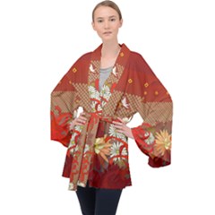 Abstract Flower Velvet Kimono Robe by HermanTelo