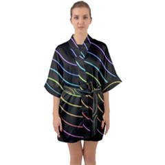 Wallpaper Background Colors Neon Quarter Sleeve Kimono Robe by Bajindul