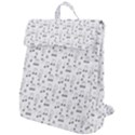 Music Notes Background Flap Top Backpack View1