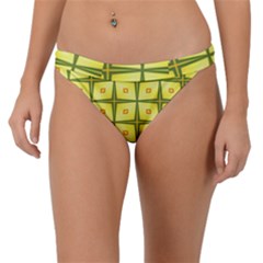 Background Pattern Gold Band Bikini Bottom by Bajindul