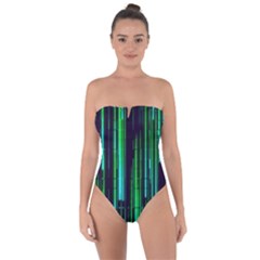 Background Blur Tie Back One Piece Swimsuit by Bajindul