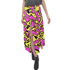 Splotchyblob Velour Split Maxi Skirt by designsbyamerianna