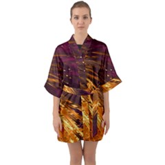 Lines Curlicue Fantasy Colorful Quarter Sleeve Kimono Robe by Bajindul