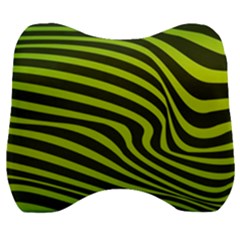 Wave Green Velour Head Support Cushion by HermanTelo