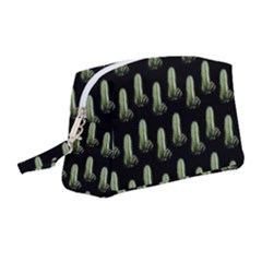 Cactus Black Pattern Wristlet Pouch Bag (medium) by snowwhitegirl