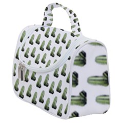 Cactus White Pattern Satchel Handbag by snowwhitegirl