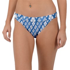 Geometric Overlay Blue Band Bikini Bottom by Bajindul