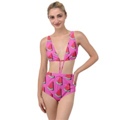 Fresh Watermelon Slices Tied Up Two Piece Swimsuit by VeataAtticus