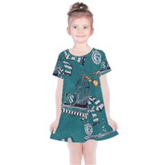 Slytherin Pattern Kids  Simple Cotton Dress by Sobalvarro