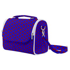 Blue Pattern Red Texture Satchel Shoulder Bag by Mariart