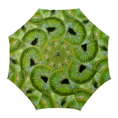 Sliced Kiwi Fruits Green Golf Umbrellas by Pakrebo