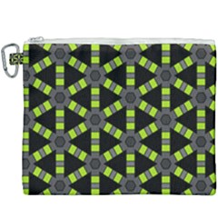 Backgrounds Green Grey Lines Canvas Cosmetic Bag (xxxl) by HermanTelo