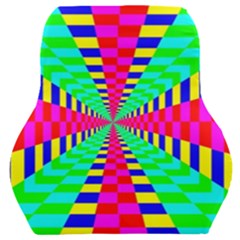 Maze Rainbow Vortex Car Seat Back Cushion  by HermanTelo