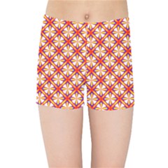 Hexagon Polygon Colorful Prismatic Kids  Sports Shorts by HermanTelo