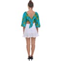 Cute Giraffes Pattern Tie Back Butterfly Sleeve Chiffon Top View2