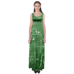 Mathematics Green Empire Waist Maxi Dress by snowwhitegirl