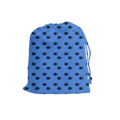 Blue Eyes Drawstring Pouch (large) by snowwhitegirl