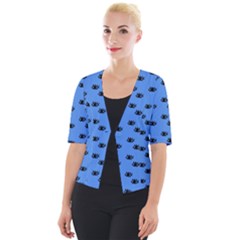 Blue Eyes Cropped Button Cardigan by snowwhitegirl