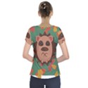 Hedgehog Animal Cute Cartoon Short Sleeve Front Detail Top View2