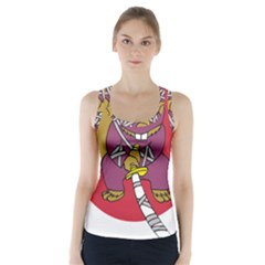 Ninja Beaver Animal Humor Joke Racer Back Sports Top by Sudhe