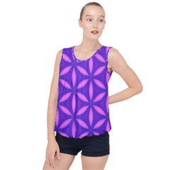 Purple Bubble Hem Chiffon Tank Top by HermanTelo