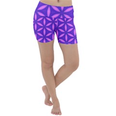 Purple Lightweight Velour Yoga Shorts by HermanTelo