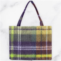 Yellow Plaid Flannel Mini Tote Bag by snowwhitegirl