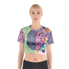 Brain Heart Balance Emotion Cotton Crop Top by Sudhe